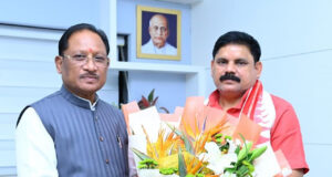 मुख्यमंत्री विष्णुदेव साय से केंद्रीय कोयला एवं खान राज्य मंत्री सतीश चंद्र दुबे ने की सौजन्य मुलाकात…