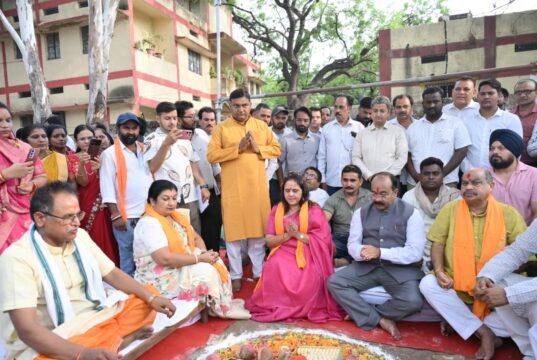 उप मुख्यमंत्री अरुण साव ने 2500 किलोलीटर क्षमता के पानी टंकी निर्माण का किया भूमिपूजन….