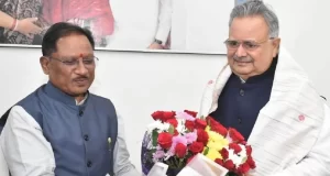 मुख्यमंत्री विष्णु देव साय ने विधानसभा अध्यक्ष डॉ. रमन सिंह को वैवाहिक वर्षगांठ पर दी बधाई….