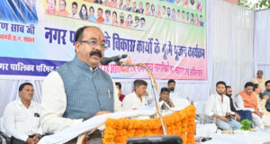 उप मुख्यमंत्री अरुण साव ने 32 करोड़ के कार्यों का किया भूमिपूजन, नए बस स्टैंड के लिए 6.50 करोड़ और नगर पालिका कार्यालय के लिए 3.50 करोड़ की घोषणा…..