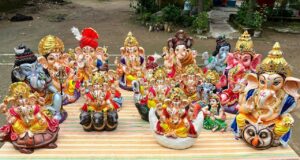 आस्था के साथ पर्यावरण संरक्षण का संदेश दे रही बंदियों की गणेश प्रतिमाएं….